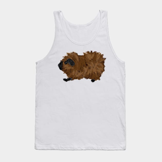 Nice Artwork showing a californian-colored Abyssinian Guinea Pig Tank Top by JDHegemann